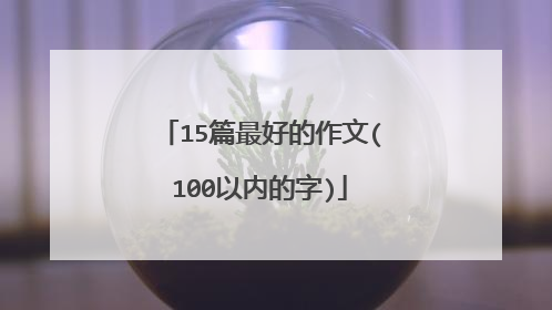 15篇最好的作文(100以内的字)