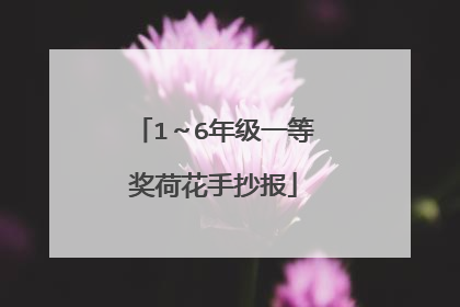 1～6年级一等奖荷花手抄报