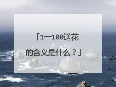 1一100送花的含义是什么？