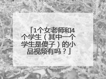 1个女老师和4个学生(其中一个学生是傻子)的小品视频有吗?