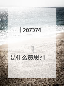 207374是什么意思?