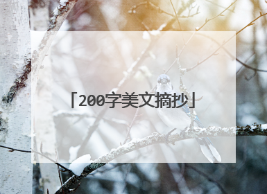 200字美文摘抄