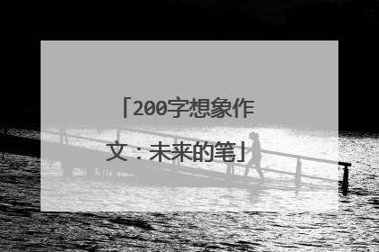 200字想象作文:未来的笔