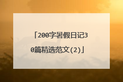 200字暑假日记30篇精选范文(2)