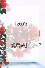 200字观后感
