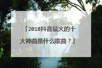 2018抖音最火的十大神曲是什么歌曲?