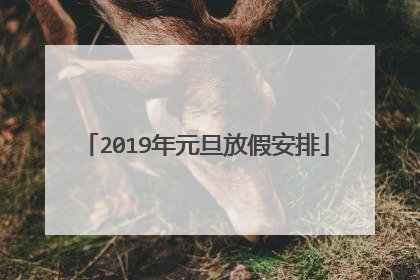 2019年元旦放假安排