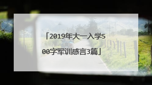 2019年大一入学500字军训感言3篇