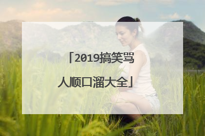 2019搞笑骂人顺口溜大全