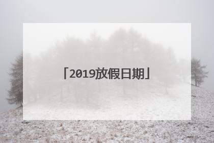2019放假日期