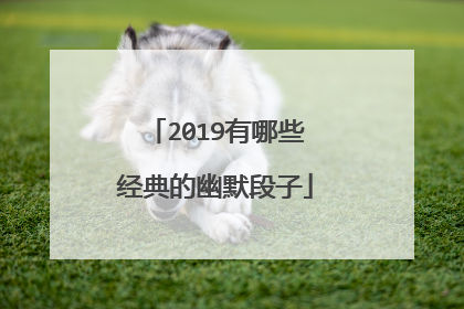 2019有哪些经典的幽默段子