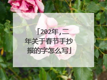 202年,二年关于春节手抄报的字怎么写