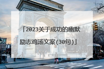 2023关于成功的幽默励志鸡汤文案(30句)