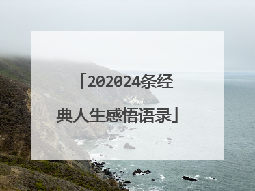 202024条经典人生感悟语录