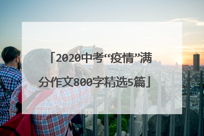 2020中考“疫情”满分作文800字精选5篇