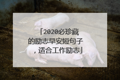 2020必珍藏的励志早安短句子,适合工作励志