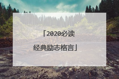 2020必读经典励志格言