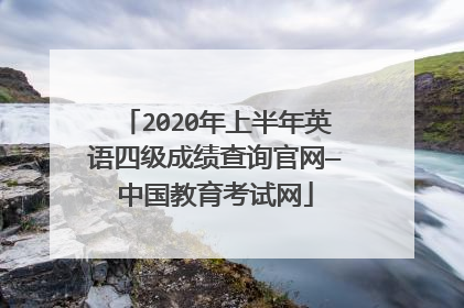 2020年上半年英语四级成绩查询官网—中国教育考试网