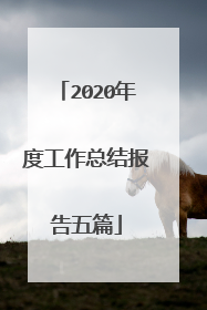2020年度工作总结报告五篇