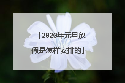 2020年元旦放假是怎样安排的