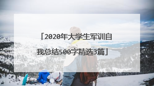 2020年大学生军训自我总结500字精选3篇