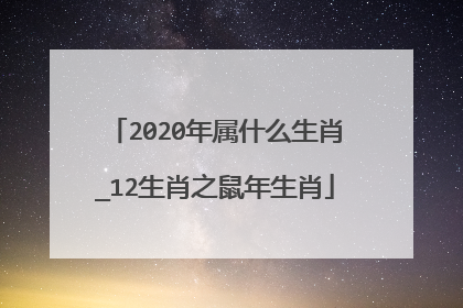 2020年属什么生肖_12生肖之鼠年生肖
