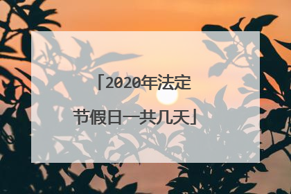 2020年法定节假日一共几天