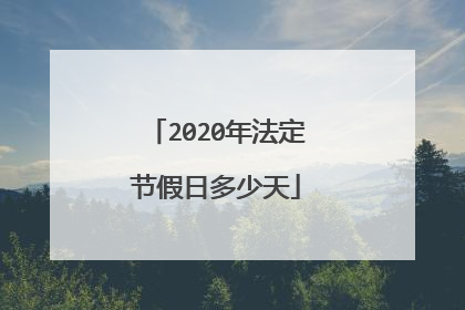 2020年法定节假日多少天
