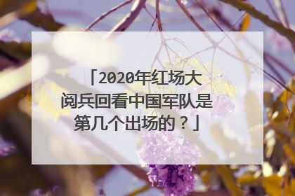 2020年红场大阅兵回看中国军队是第几个出场的?