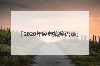 2020年经典搞笑语录