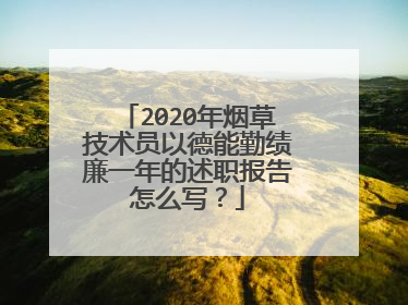 2020年烟草技术员以德能勤绩廉一年的述职报告怎么写？