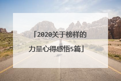 2020关于榜样的力量心得感悟5篇