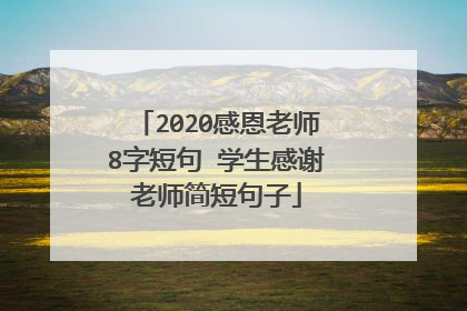 2020感恩老师8字短句 学生感谢老师简短句子