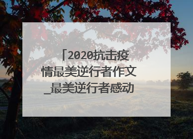 2020抗击疫情最美逆行者作文_最美逆行者感动事迹作文5篇