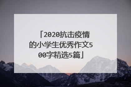2020抗击疫情的小学生优秀作文500字精选5篇