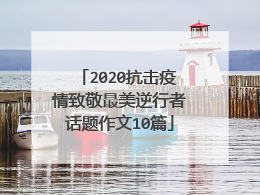 2020抗击疫情致敬最美逆行者话题作文10篇