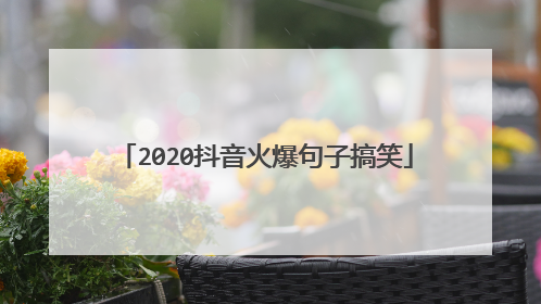 2020抖音火爆句子搞笑