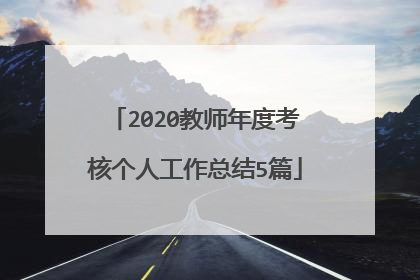 2020教师年度考核个人工作总结5篇