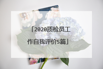 2020质检员工作自我评价5篇