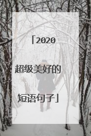 2020超级美好的短语句子