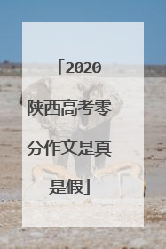 2020陕西高考零分作文是真是假