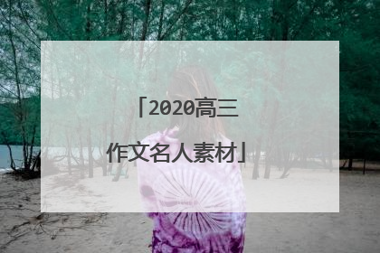 2020高三作文名人素材