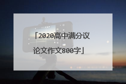 2020高中满分议论文作文800字