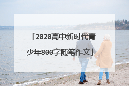2020高中新时代青少年800字随笔作文