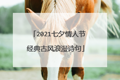 2021七夕情人节经典古风浪漫诗句