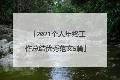 2021个人年终工作总结优秀范文5篇