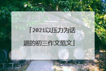 2021以压力为话题的初三作文范文