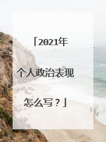 2021年个人政治表现怎么写？