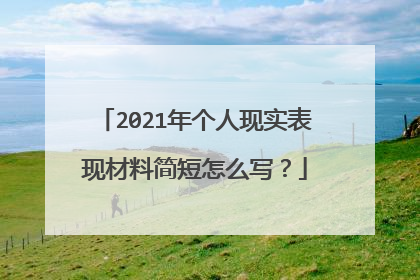 2021年个人现实表现材料简短怎么写?