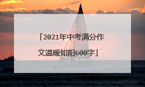 2021年中考满分作文温暖如阳600字